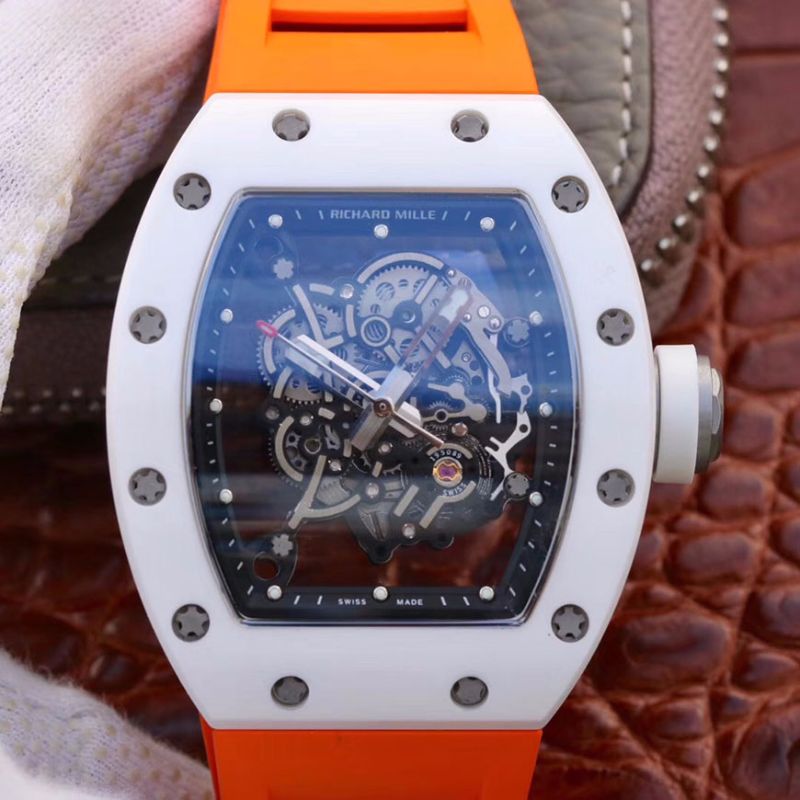KV廠 Richard Mille 理查德·米勒 RM 055 陶瓷錶殼 橙色錶帶