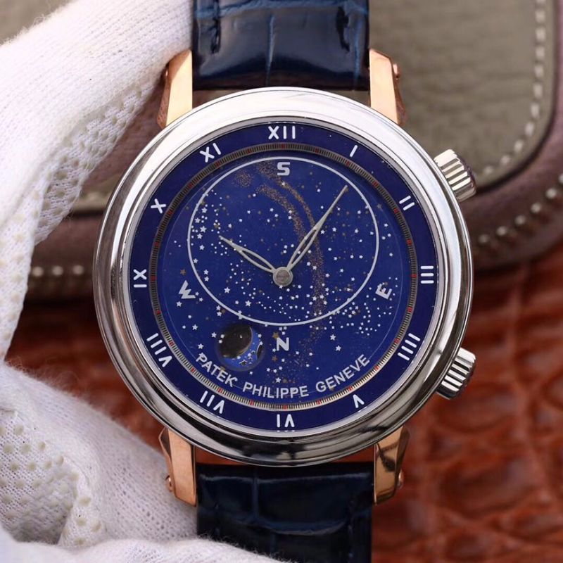 百達翡麗Patek Philippe日內瓦蒼穹系列 日本原裝MIYOTA9015機芯 藍色錶盤